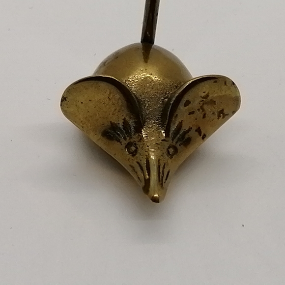 SOLD          VTG Brass Mouse Ring Holder - Picture 11 of 15